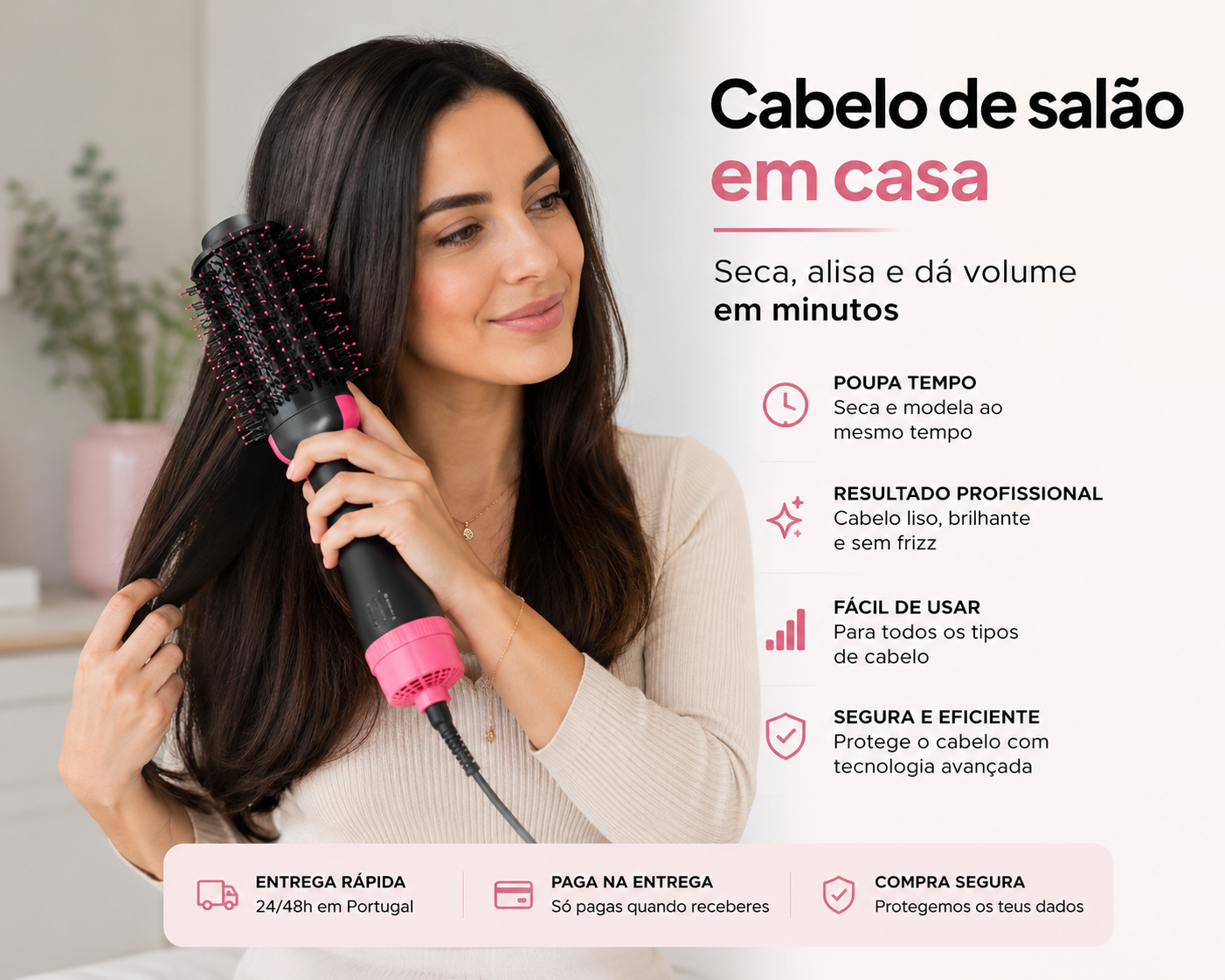✨ Loovo AirBrush Pro 3 em 1 | Cabelo de Salão em Casa